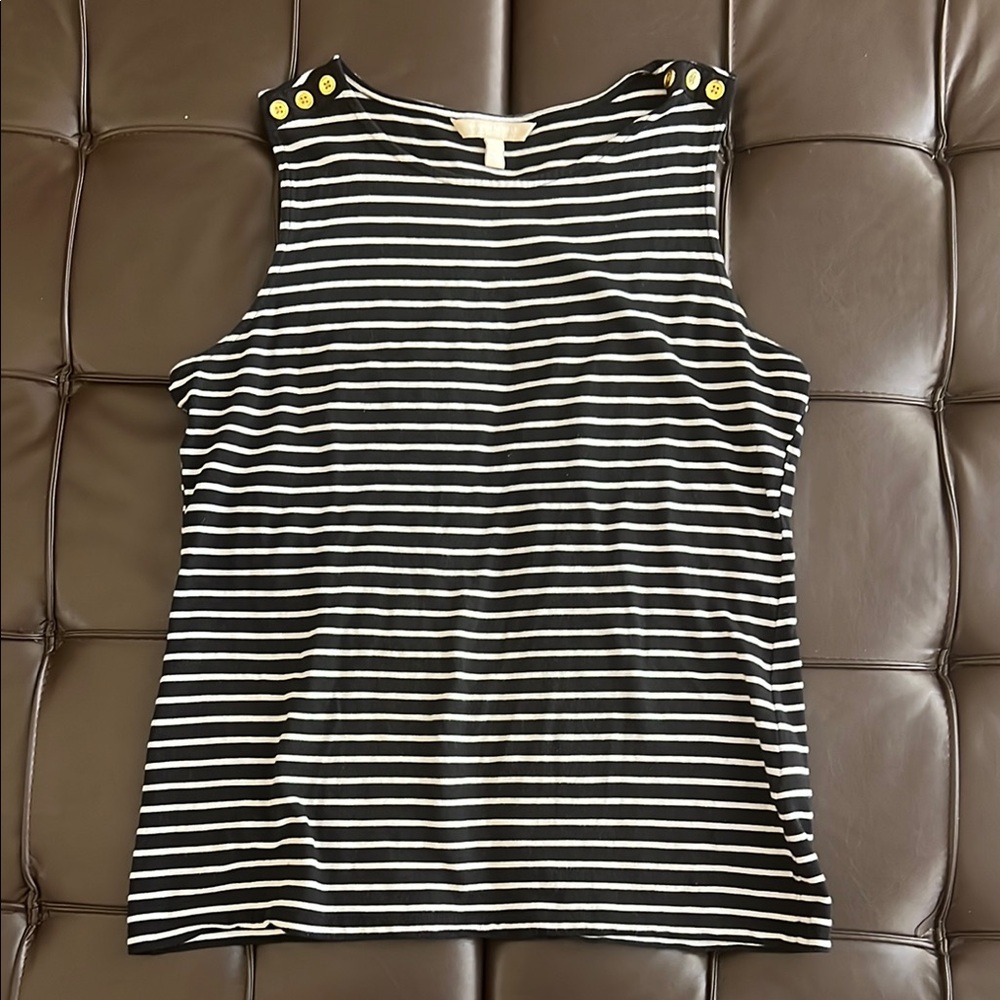 Banana Republic Black and White Boxy Tank Top
